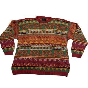 Pavo Real Multicolor Knit Sweater - 100% Cotton